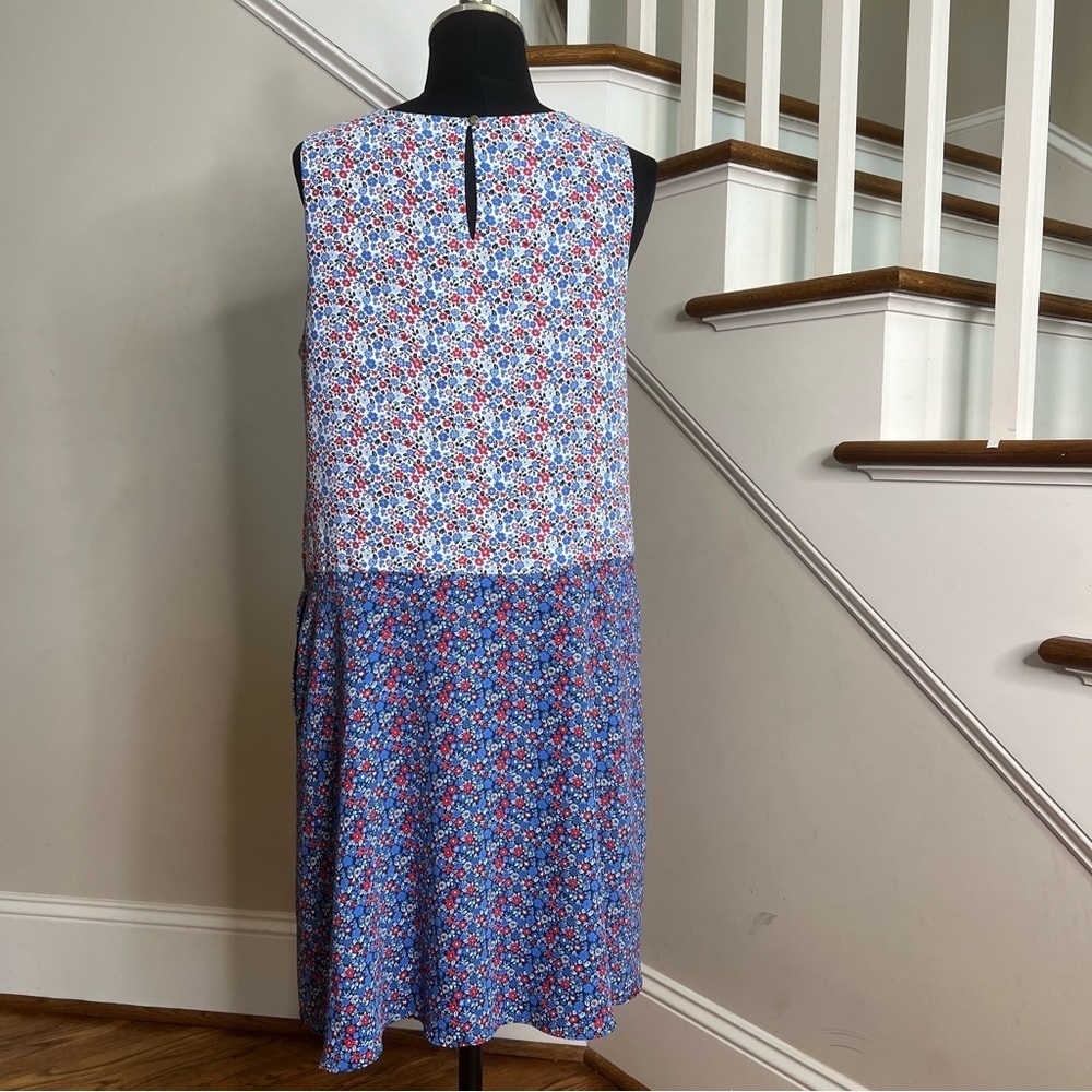Tommy Hilfiger Blue, Red & White Floral Midi Dress - Picture 2 of 9
